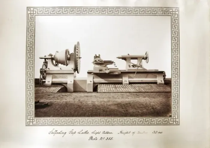 Framed Print : Self-acting gap lathe, light pattern Framed Print : Self-acting gap lathe, light pattern