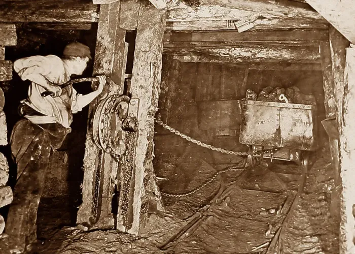Framed Print : Self acting incline in a coal mine Framed Print : Self acting incline in a coal mine