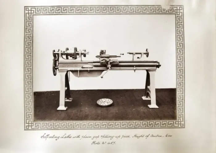 Framed Print : Self-acting lathe with plain gap and filling up piece Framed Print : Self-acting lathe with plain gap and filling up piece
