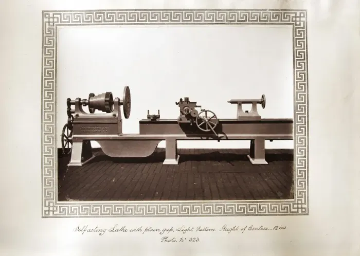 Framed Print : Self-acting lathe with plain gap, light pattern Framed Print : Self-acting lathe with plain gap, light pattern