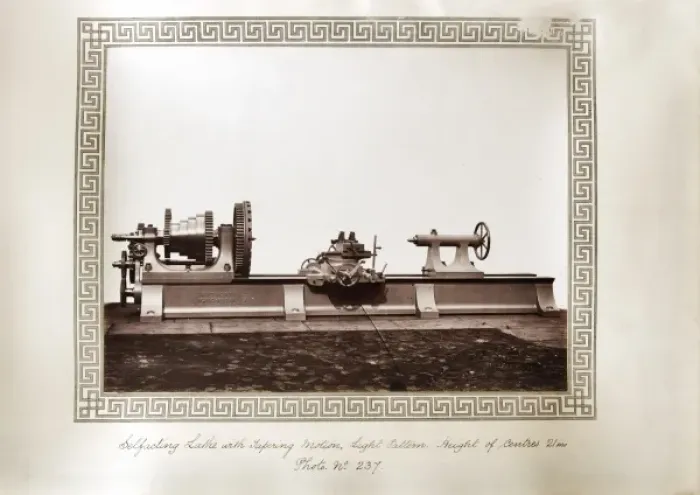 Framed Print : Self-acting lathe with tapering motion Framed Print : Self-acting lathe with tapering motion