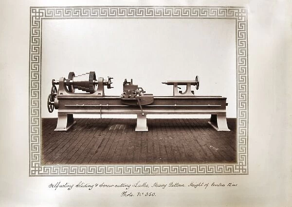 Self-acting sliding and screw-cutting lathe
