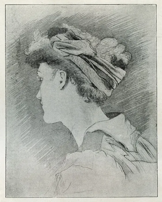 Framed Print : Self Portrait, drawn by Lady Granby - p.241 Framed Print : Self Portrait, drawn by Lady Granby - p.241