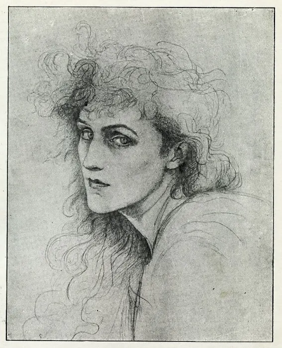 Framed Print : Self Portrait as Medusa, drawn by Lady Granby - p.243 Framed Print : Self Portrait as Medusa, drawn by Lady Granby - p.243