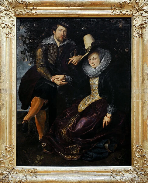 Self-portrait with his wife Isabella Brandt in the Honeysuck