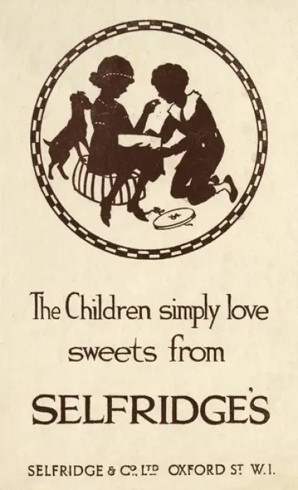 Framed Print : Selfridges sweets advertisement by H. L. Oakley Framed Print : Selfridges sweets advertisement by H. L. Oakley