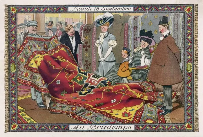 Framed Print : SELLING CARPETS 1907 Framed Print : SELLING CARPETS 1907