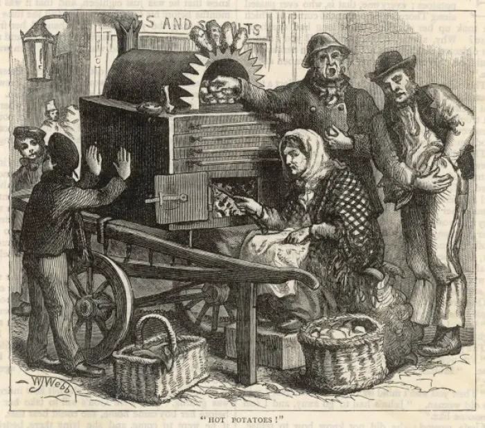 Framed Print : Selling Hot Potatoes Framed Print : Selling Hot Potatoes