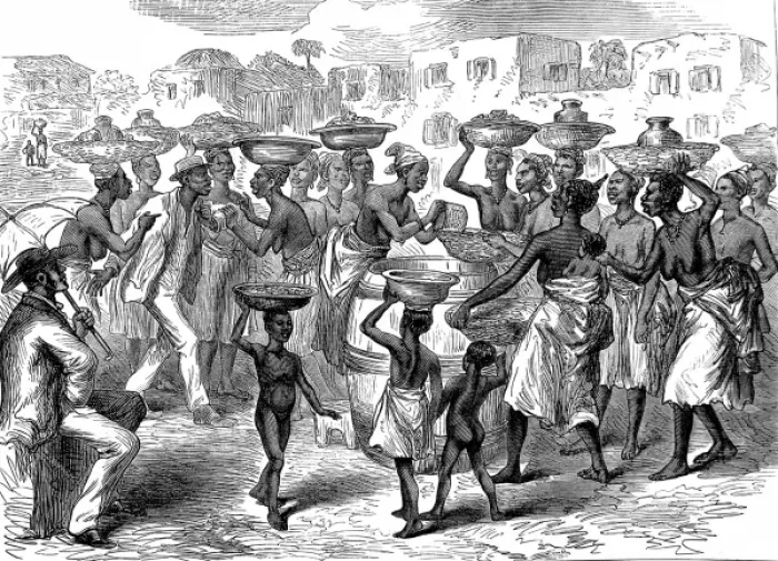 Framed Print : Selling Indian corn on the streets of Cape Coast Castle, 187 Framed Print : Selling Indian corn on the streets of Cape Coast Castle, 187