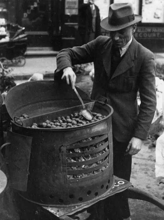 Framed Print : SELLING ROAST CHESTNUTS Framed Print : SELLING ROAST CHESTNUTS