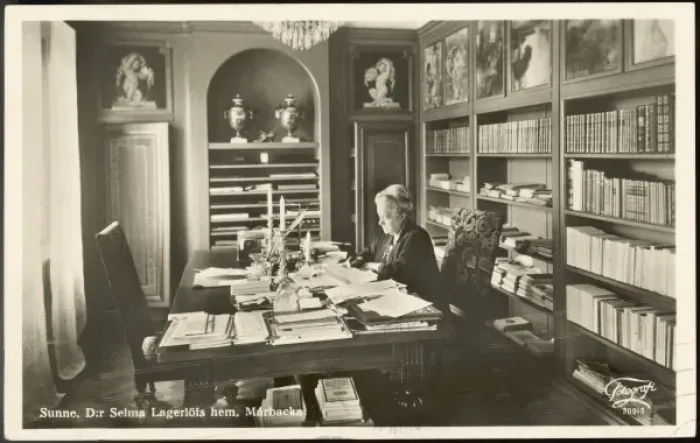 Framed Print : Selma Lagerlof at Work Framed Print : Selma Lagerlof at Work