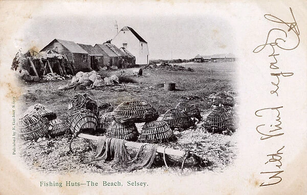 Selsey, West Sussex - Lobster pots - fishing huts
