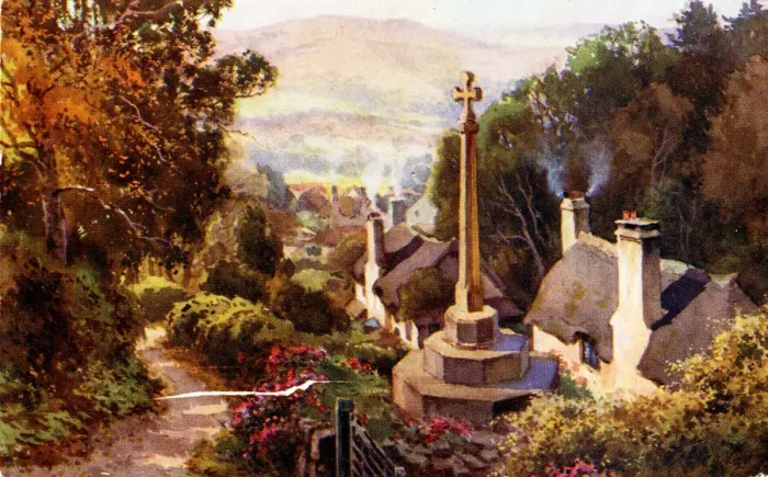 Framed Print : Selworthy village near Minehead, Somerset Framed Print : Selworthy village near Minehead, Somerset