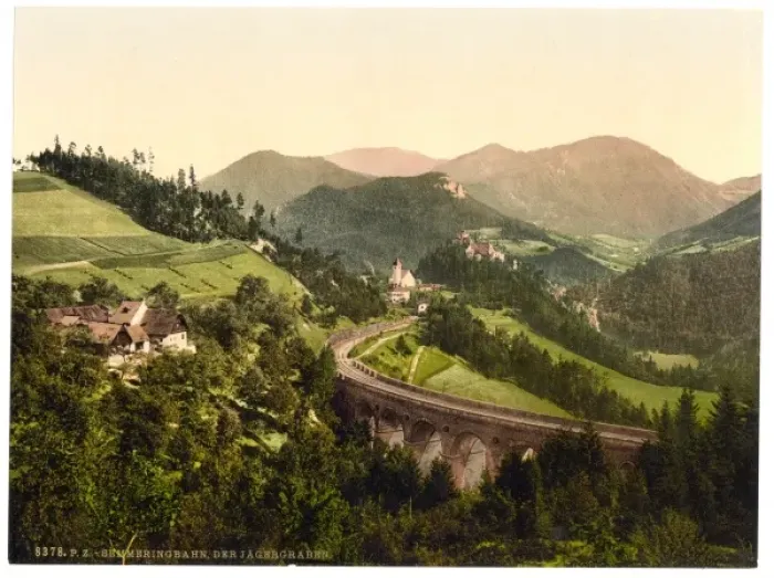 Framed Print : Semmering Railway, Der Jagergraben, Styria, Austro-Hungary Framed Print : Semmering Railway, Der Jagergraben, Styria, Austro-Hungary