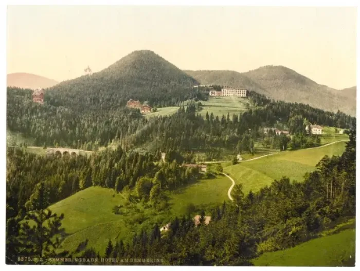 Framed Print : Semmering Railway, Hotel at Semmering, Styria, Austro-Hungar Framed Print : Semmering Railway, Hotel at Semmering, Styria, Austro-Hungar