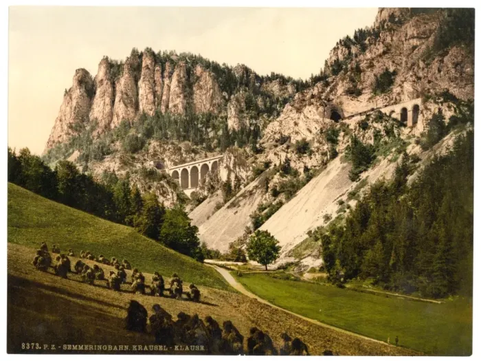 Framed Print : Semmering Railway to Krausel Krause (i. e. Krauselklause), S Framed Print : Semmering Railway to Krausel Krause (i. e. Krauselklause), S