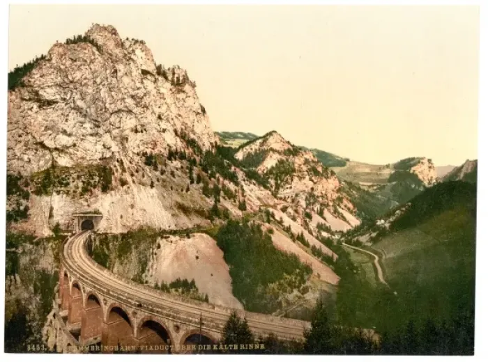 Framed Print : Semmering Railway, viaduct over the Kalte Rinne, Styria, Aus Framed Print : Semmering Railway, viaduct over the Kalte Rinne, Styria, Aus