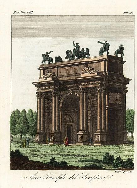 Sempione Gate or Porta Sempione in Milan, Italy