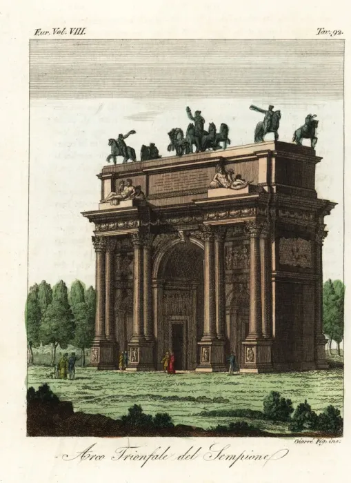 Framed Print : Sempione Gate or Porta Sempione in Milan, Italy Framed Print : Sempione Gate or Porta Sempione in Milan, Italy