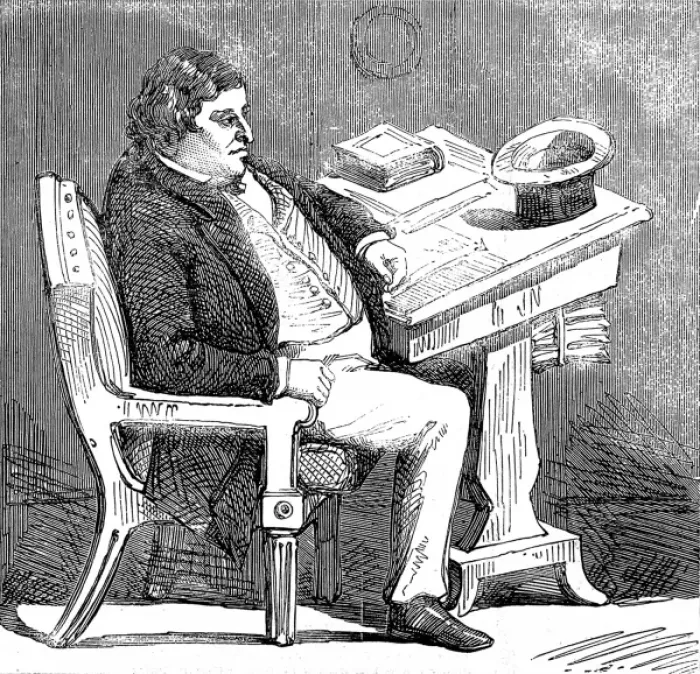 Framed Print : Senator Cass in his office, Washington, 1856 Framed Print : Senator Cass in his office, Washington, 1856