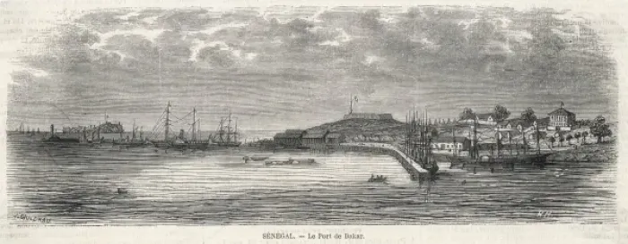 Framed Print : Senegal / Dakar Port 1867 Framed Print : Senegal / Dakar Port 1867