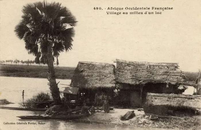 Framed Print : Senegal - Village in the middle of a lake Framed Print : Senegal - Village in the middle of a lake