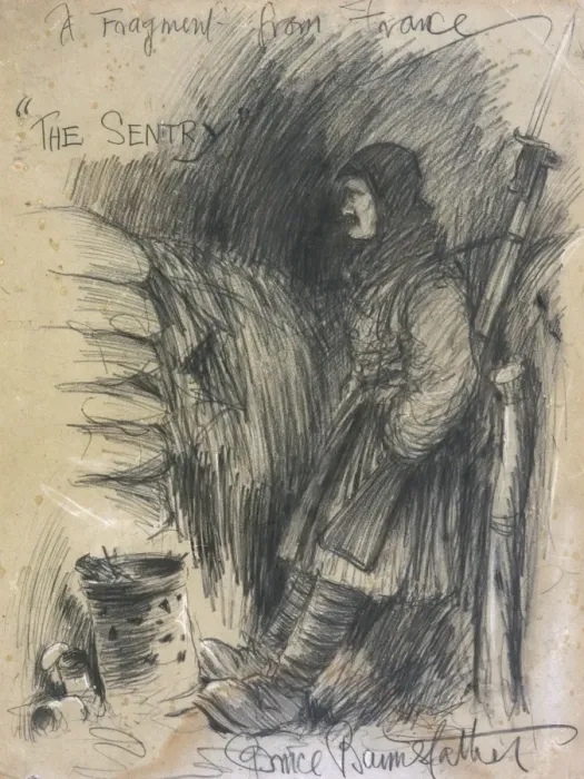 Framed Print : The Sentry by Bruce Bairnsfather Framed Print : The Sentry by Bruce Bairnsfather