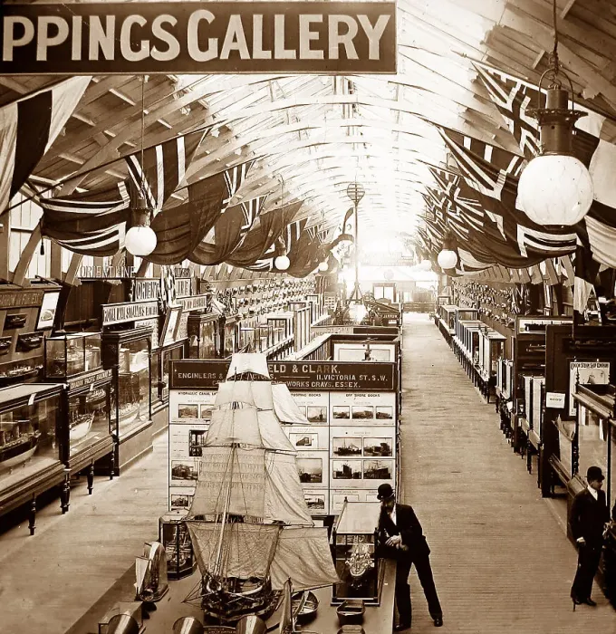 Framed Print : Sepping's Gallery, Royal Naval Exhibition of 1891 in London Framed Print : Sepping's Gallery, Royal Naval Exhibition of 1891 in London