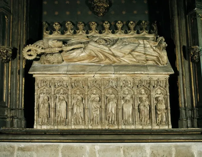 Framed Print : Sepulchre of the Bishop Ramon d Escaldes. 1409 Framed Print : Sepulchre of the Bishop Ramon d Escaldes. 1409