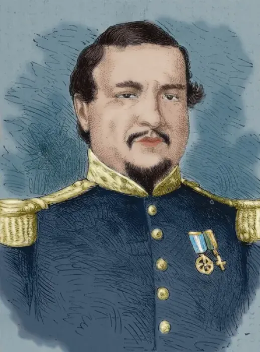 Framed Print : Serapio Cruz (1835-1870). Engraving. Colored Framed Print : Serapio Cruz (1835-1870). Engraving. Colored