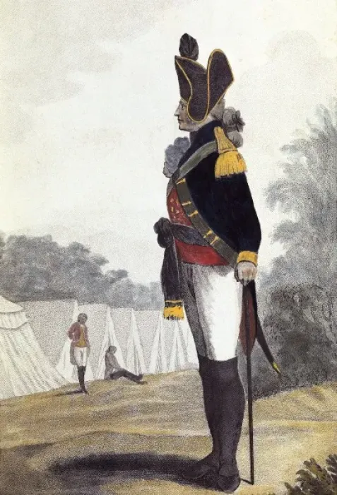 Framed Print : Sergeant of the English infantry. Engraving Framed Print : Sergeant of the English infantry. Engraving