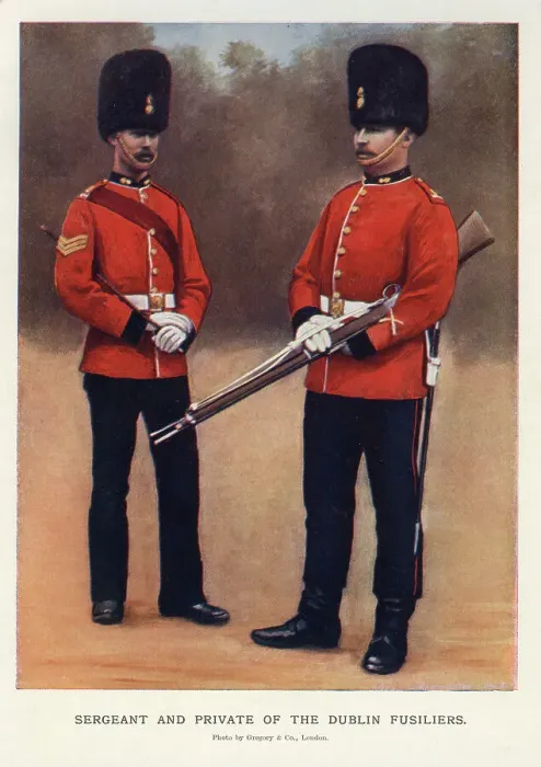 Framed Print : Sergeant and Private of the Dublin Fusiliers Framed Print : Sergeant and Private of the Dublin Fusiliers