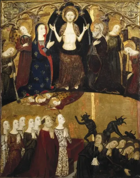 Framed Print : SERRA, Jaume (1358-1397). Altarpiece of the Holy Framed Print : SERRA, Jaume (1358-1397). Altarpiece of the Holy
