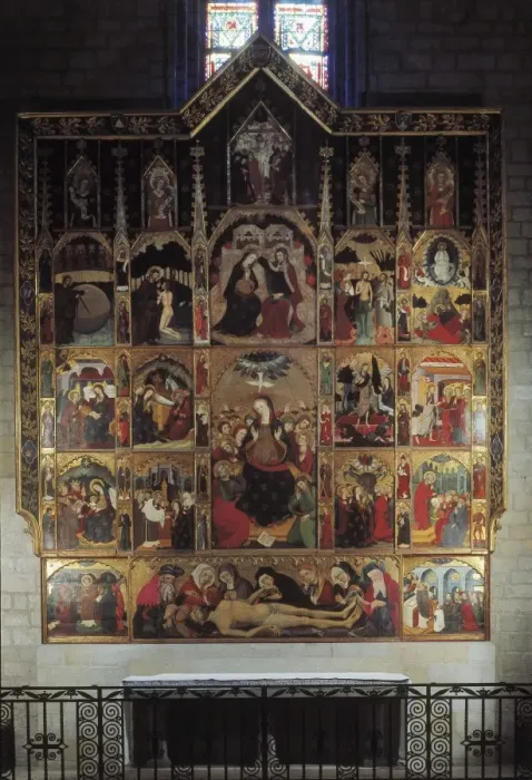 Framed Print : SERRA, Pere (1343-1406). Altarpiece of the Arrival Framed Print : SERRA, Pere (1343-1406). Altarpiece of the Arrival