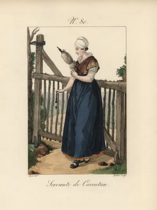 Framed Print : Servant at Carentan The simple cotton bonnet Framed Print : Servant at Carentan The simple cotton bonnet