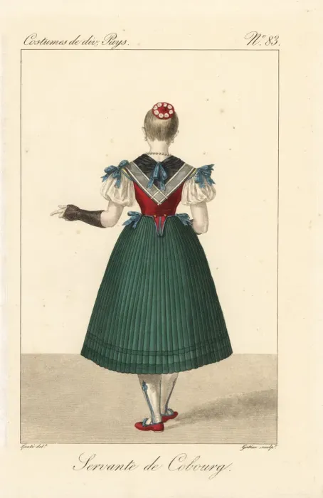 Framed Print : Servant girl of Coburg, Franconia, Germany, 19th century Framed Print : Servant girl of Coburg, Franconia, Germany, 19th century