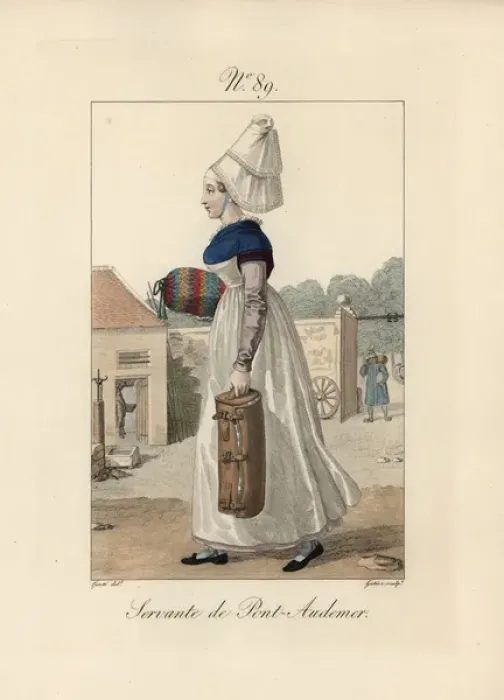 Framed Print : Servant of Pont-Audemer Her bonnet is similar Framed Print : Servant of Pont-Audemer Her bonnet is similar