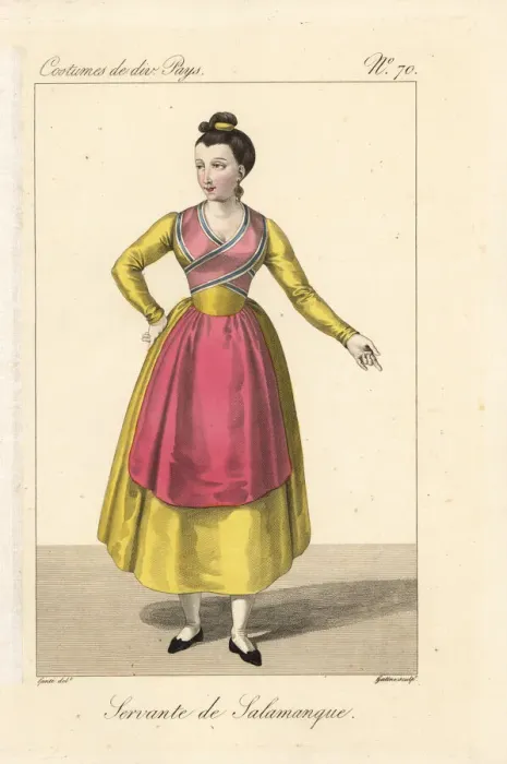 Framed Print : Servant woman of Salamanca, Spain, 19th century Framed Print : Servant woman of Salamanca, Spain, 19th century