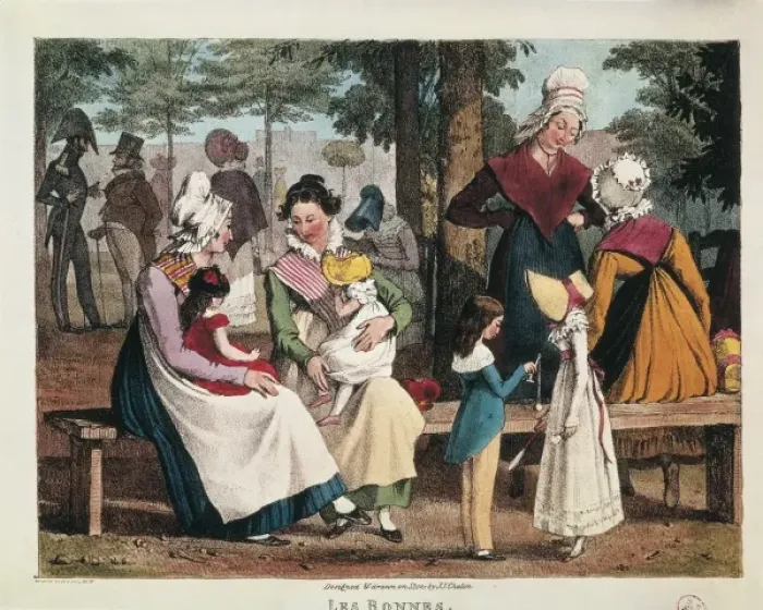 Framed Print : The servants (1820). Engraving. FRANCE. Paris Framed Print : The servants (1820). Engraving. FRANCE. Paris