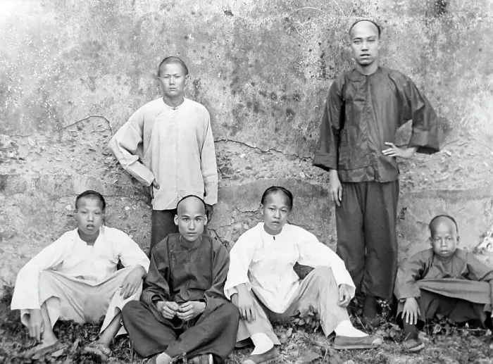 Framed Print : Servants to Christian missionaries, China, early 1900s Framed Print : Servants to Christian missionaries, China, early 1900s