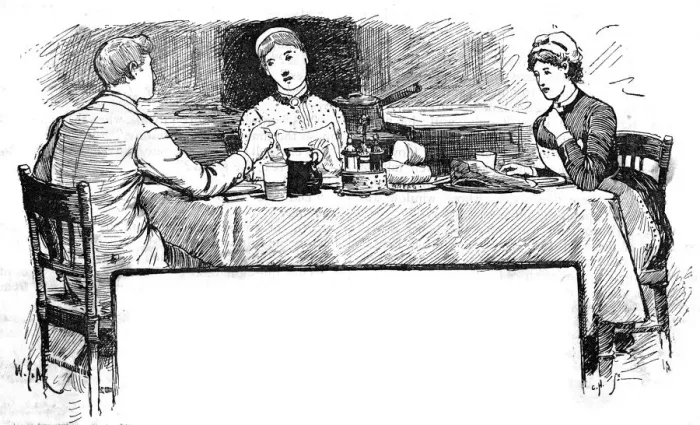 Framed Print : SERVANTS AT TABLE Framed Print : SERVANTS AT TABLE