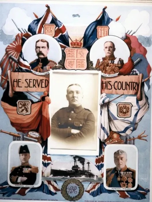 Framed Print : He served his Country - Photoportrait of a soldier Framed Print : He served his Country - Photoportrait of a soldier