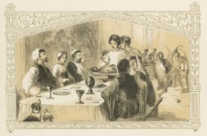 Framed Print : Serving Goose at Banquet Framed Print : Serving Goose at Banquet
