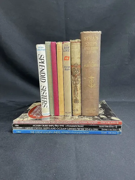Framed Print : Set of books on steamships and ocean liners Framed Print : Set of books on steamships and ocean liners