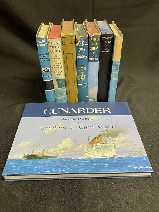 Framed Print : Set of books on steamships and ocean liners Framed Print : Set of books on steamships and ocean liners