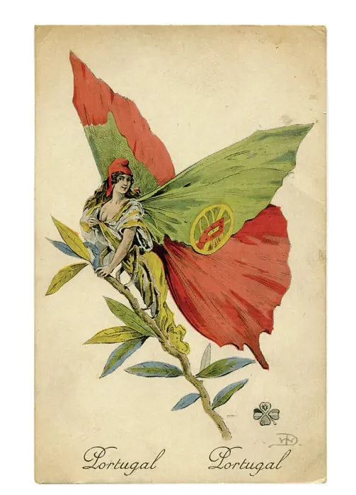 Framed Print : One of a set of cards showing the Allies as butterflies Framed Print : One of a set of cards showing the Allies as butterflies