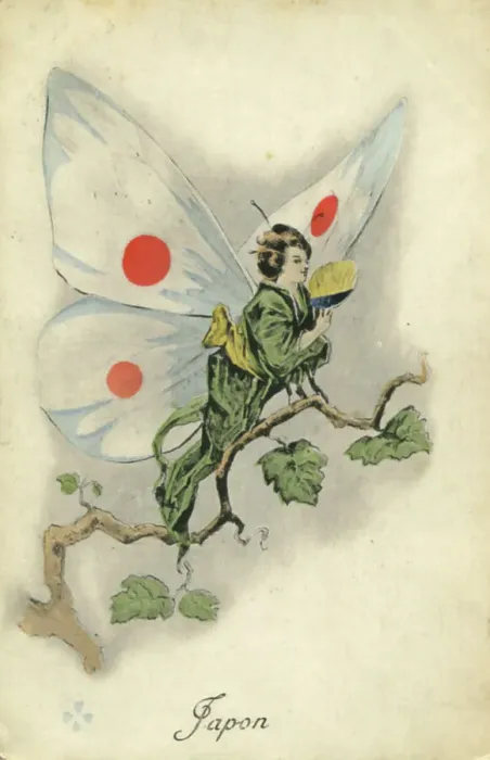 Framed Print : One of a set of cards showing the Allies as butterflies Framed Print : One of a set of cards showing the Allies as butterflies