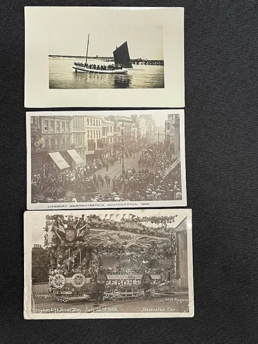 Framed Print : Set of three lifeboat related postcards Framed Print : Set of three lifeboat related postcards