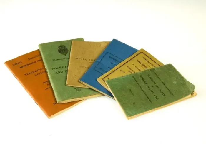 Framed Print : A set of six Metropolitan Police instruction books Framed Print : A set of six Metropolitan Police instruction books