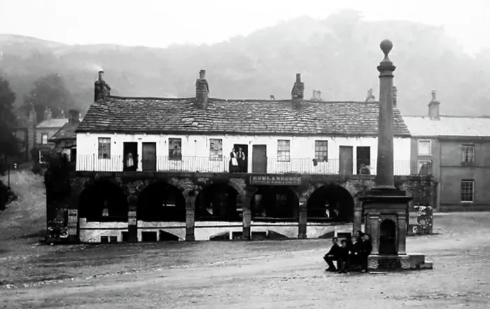 Framed Print : Settle Market Place, Victorian period Framed Print : Settle Market Place, Victorian period